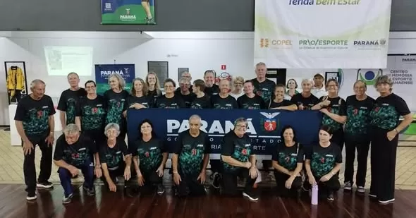 Idosos de Marechal Rondon participam de evento esportivo em Pontal do Paraná