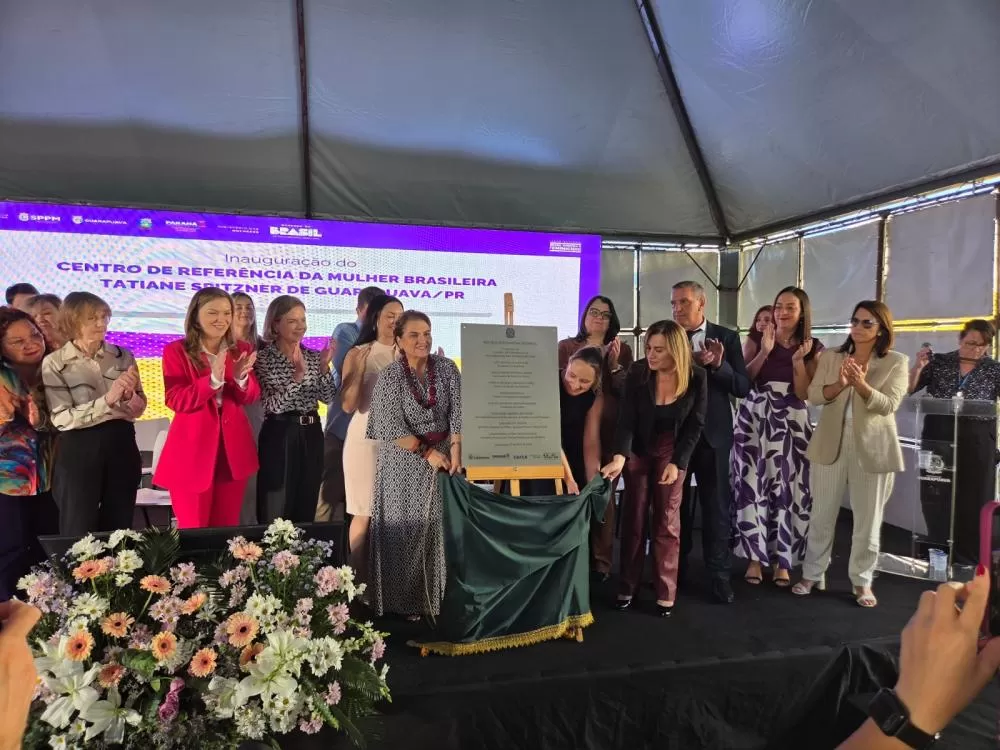 Gleisi participa da inauguração de Centro de Referência da Mulher Brasileira em Guarapuava e destaca ações do governo Lula contra feminicídio