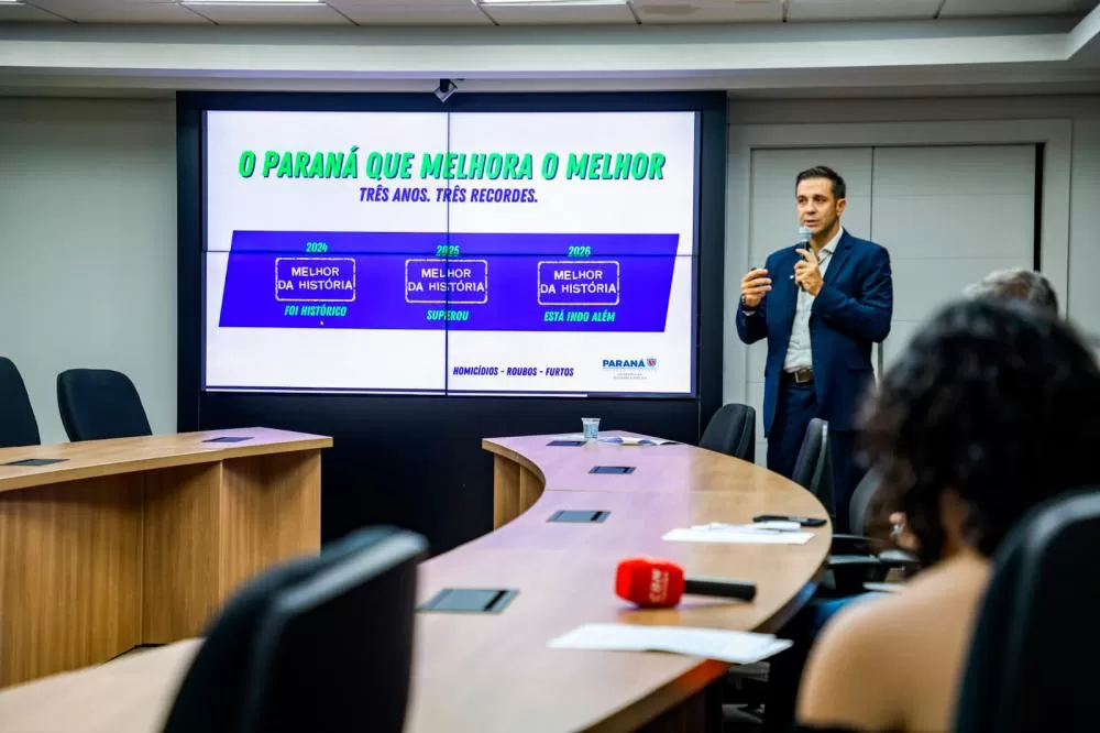 Paraná tem redução de 10% nos homicídios e 22% nos roubos no 1º trimestre de 2026 Foto: Paulo Henrique/SESP