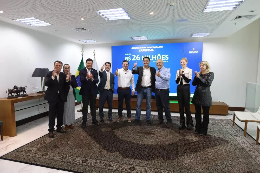 O governador do Paraná, Carlos Massa Ratinho Junior, anuncia nesta terca-feira (28), a liberacao de recursos para o municipio de Sapopema Foto: Geraldo Bubniak/AEN