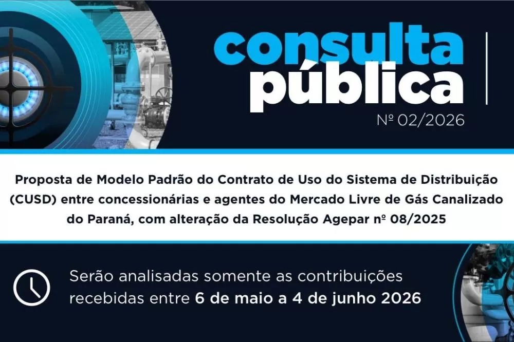 Agepar abre consulta pública para aprimorar modelo do Contrato de Uso do Sistema de Distribuição (CUSD) Foto: Agepar