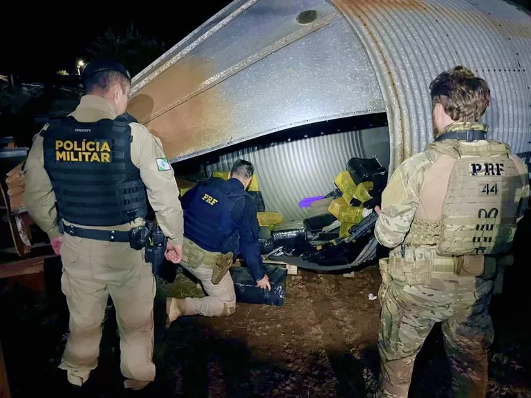 PRF e PM estouram depósito com mais de duas toneladas de droga apreendidas no Paraná