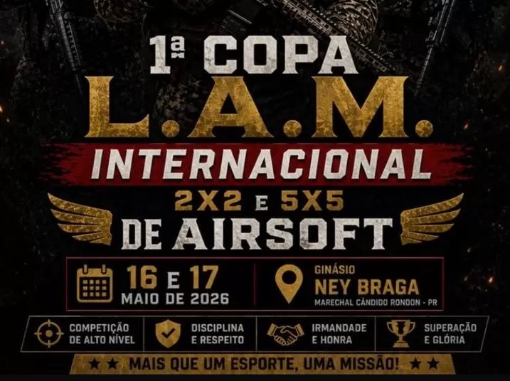 Marechal Rondon recebe a 1ª Copa L.A.M. Internacional de Airsoft neste final de semana