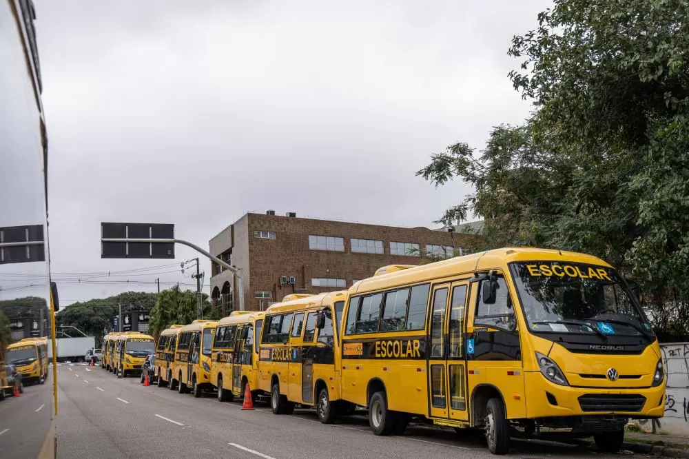 Educação realiza mais uma etapa da maior entrega de ônibus escolares da história Foto: Lucas Fermin/SEED