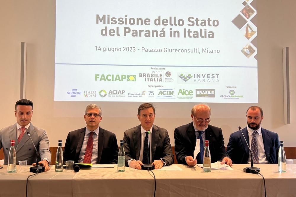 Invest Paraná na sexta missão internacional do ano, à Itália. Foto: Invest Paraná