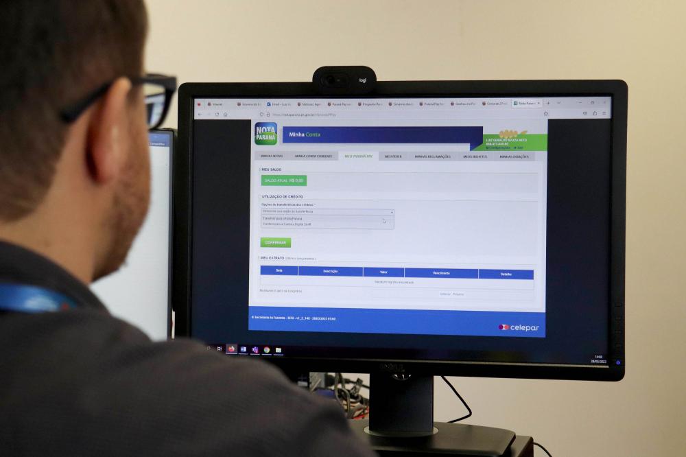 Nota Paraná registrou atualização de 3,2 mil e-mails por mês desde janeiro de 2023 Foto: Gabriely Smek/Sefa-PR
