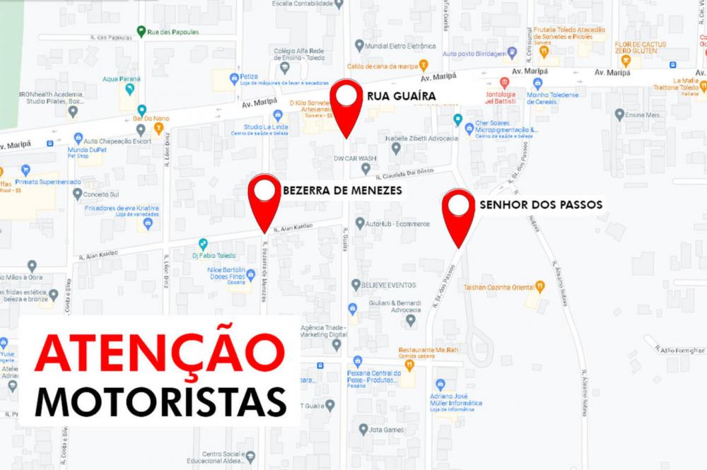 Deptrans orienta sobre alterações no trânsito no Pancera, Filadélfia e Parizotto