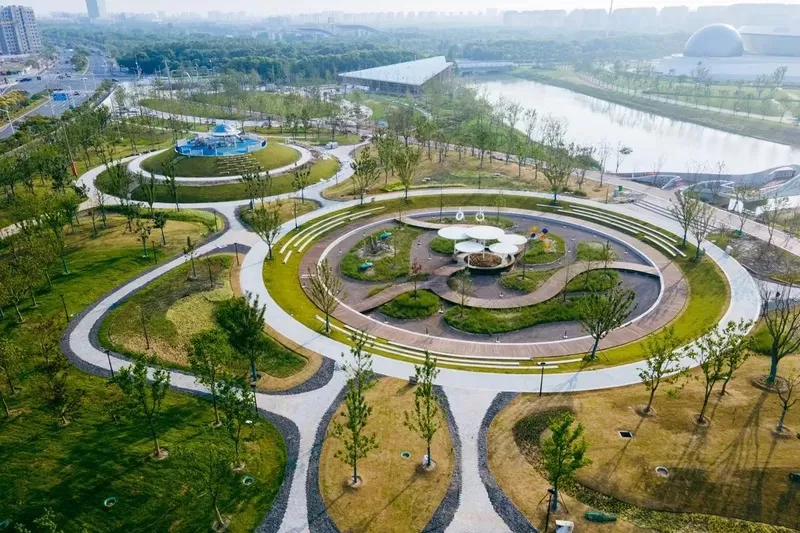 O maior parque-esponja de Shanghai: "Céu estrelado". Foto: China Daily/Divulgação