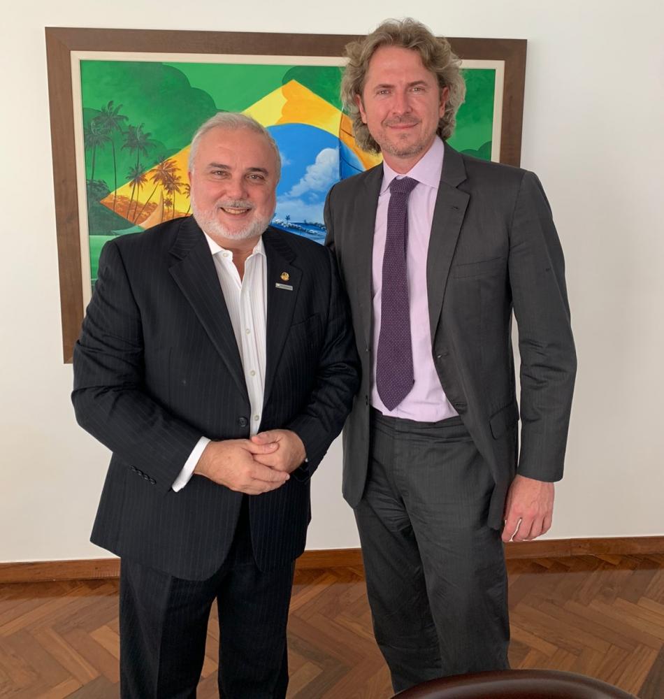 O deputado federal Zeca Dirceu (PR), líder do PT na Câmara e o presidente da Petrobras, Jean Paul Prates,