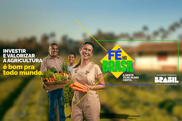 Campanha destaca os investimentos federais e o lançamento de linhas de crédito para pequenos, médios e grandes produtores rurais impulsionam a agricultura familiar e o agronegócio