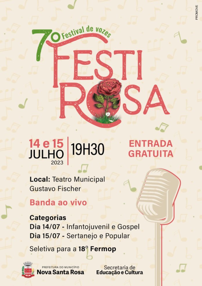 O Festirosa é um evento cultural realizado anualmente com o objetivo de promover uma noite musical especial