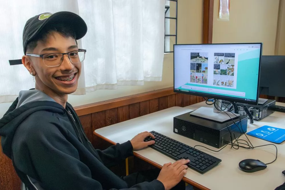 Educação gamificada e Inteligência Artificial: plataformas pedagógicas de apoio à aprendizagem foram destaque no primeiro semestre, na rede estadual de ensino Foto: Lucas Fermin/SEED-PR