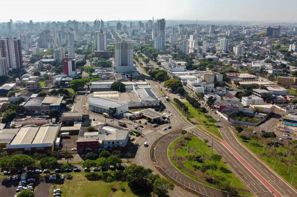 Repasses constitucionais do Estado crescem 27,3% em julho Na foto, Drone da cidade de Cascavel, localizada na região oeste do Paraná. Foto: Roberto Dziura Jr.AEN
