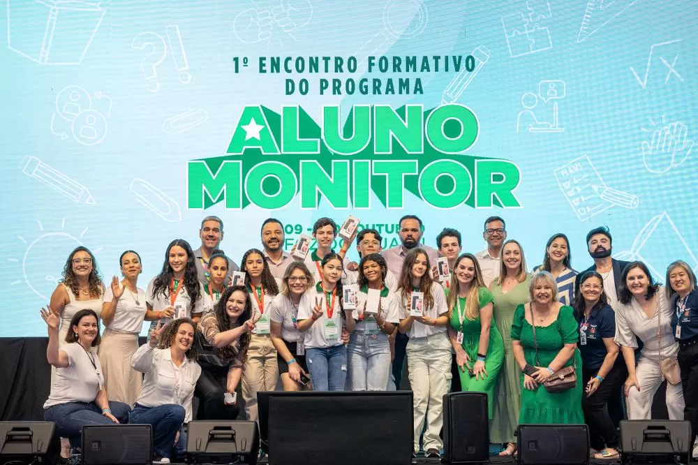 Aluno Monitor: entrega de celulares e protagonismo estudantil marcam abertura de evento em Foz do Iguaçu Foto: Lucas Fermin/Seed-Pr