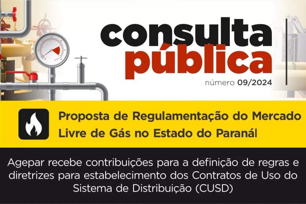 Agepar abre consulta pública sobre as regras para a implementação do Mercado Livre de gás canalizado no Paraná Foto: Agepar