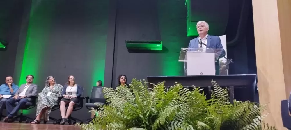 Diretor Carlos Carboni na abertura da conferência. Crédito: Luiz Henrique Maldonado/Itaipu