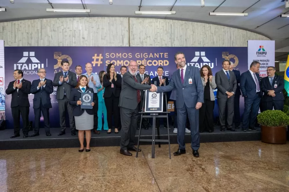 Itaipu entra no Livro dos Recordes como maior produtora de energia acumulada