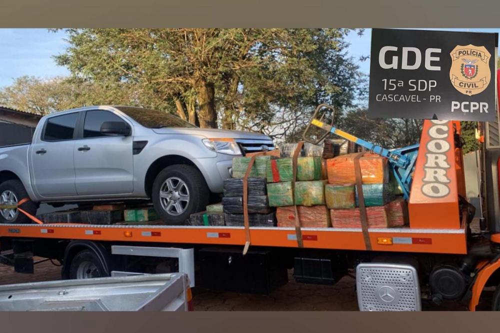 Polícia Civil do Paraná apreende 3,4 toneladas de maconha em Cascavel Foto: SESP