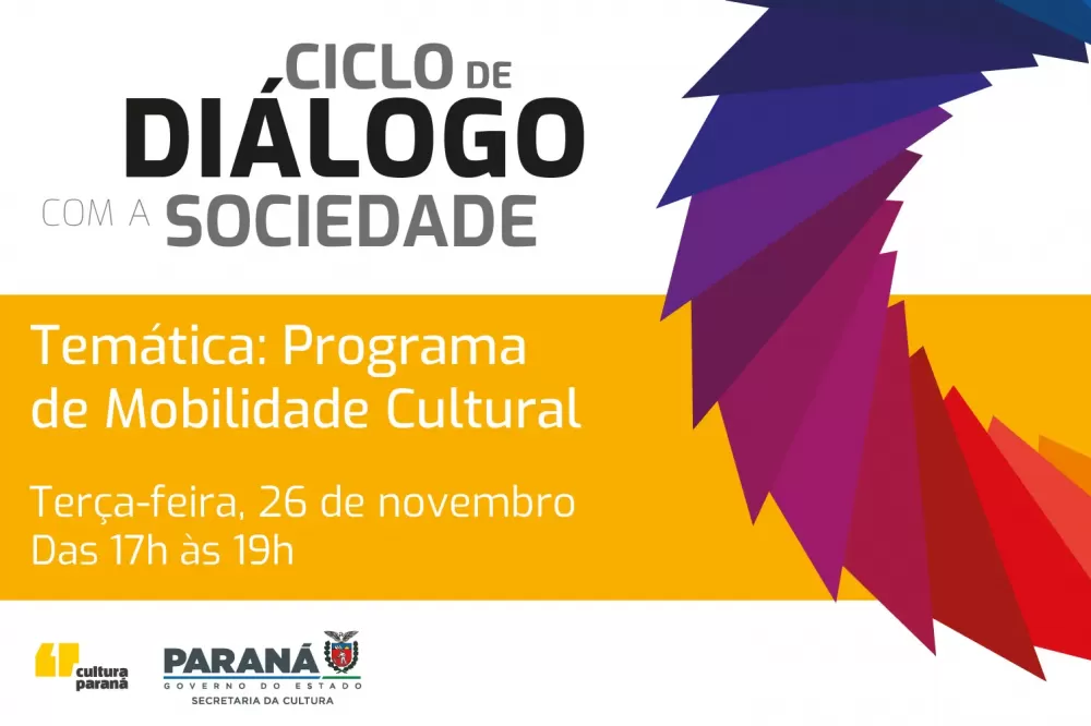 No último Ciclo de Diálogo com a Sociedade do ano, Cultura traz Programa de Mobilidade Cultural à pauta Foto: SEEC-PR